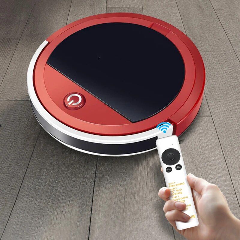 Household Rechargeable Smart Auto Floor Sweep Mop Machine With Water Tank Wireless RC Robot Vacuum Cleaner_voghion.com