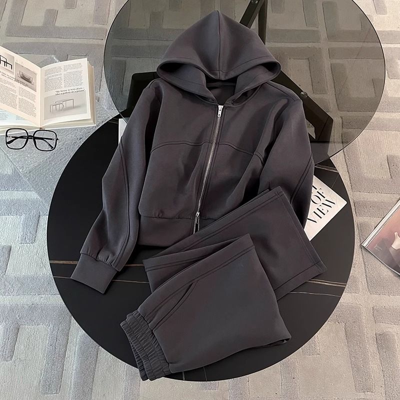 Damenbekleidung Sportbekleidung Modeanzüge Frühling und Herbst High-End Loose Slim Modischer Pullover Jogginghose Zweiteiliger Anzug_voghion.com