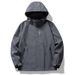 Single Layer Hooded Solid Color Waterproof Women's Thin Windproof Jacket Men's Three-Proof Mountaineering Clothing_voghion.com