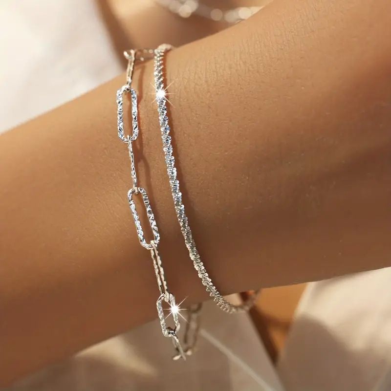 Pulsera de cielo estrellado para mujer, lujosa, ligera, de gama alta, versátil, collar de doble capa_voghion.com