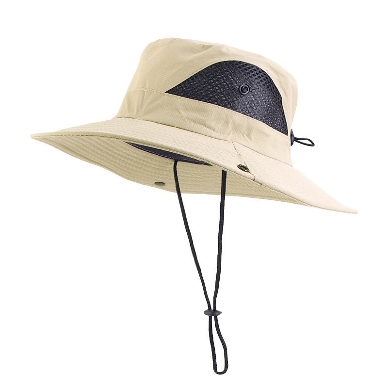 Hot Sale New Men Summer Bucket Fishing Hat Outdoor UV Protection Wide Brim Panama Safari Hunting Hiking Hats Mesh Beach Fisherman_voghion.com