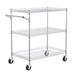 VEVOR 3-Tier Utility Cart Rolling Cart on Wheels 30"x18"x32.4" 661 LBS 6 Hooks_voghion.com