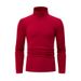 Overseas Platform Special Code Autumn Winter Men's Solid Color Versatile Turtleneck Base Shirt Casual Fleece Top_voghion.com
