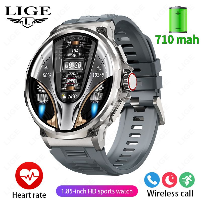 2025 New 1.85” HD Bluetooth Call NFC Smart Watch Men Sports Fiess Tracker Heart Monitoring 710mAh Smartwatch For Huawei_voghion.com