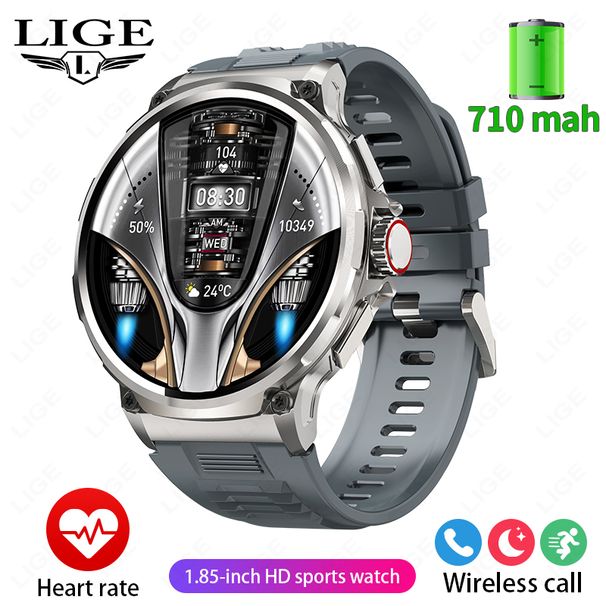 2025 New 1.85” HD Bluetooth Call NFC Smart Watch Men Sports Fiess Tracker Heart Monitoring 710mAh Smartwatch For Huawei_voghion.com