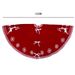 Saia de árvore de Natal de malha com padrão de rena - Decoração festiva para árvore de Natal vermelha e branca 95 cm e 122 cm de diâmetro_voghion.com