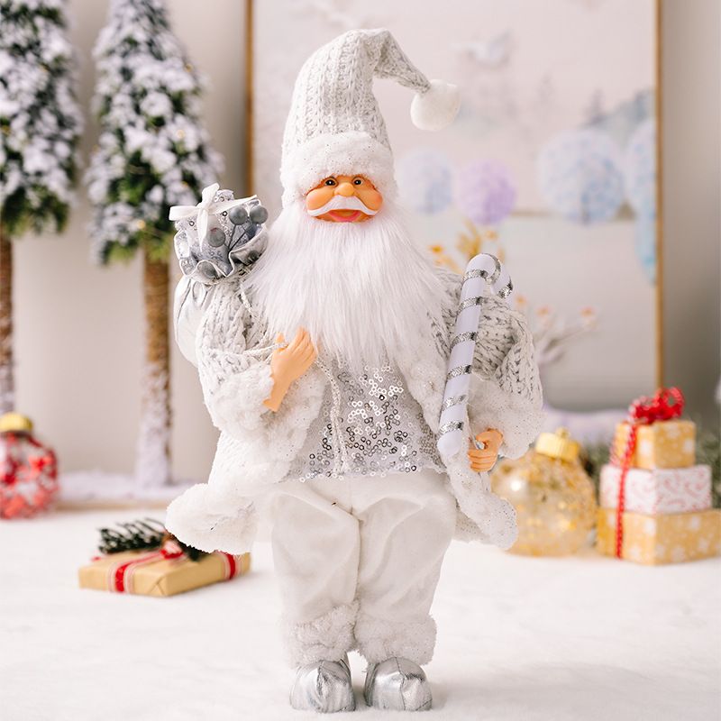 Christmas decorations standing posture with lights Christmas resin old man Christmas home decoration ornaments_voghion.com