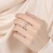 925 Sterling Silver Niche Design X Line For Women Trendy Hip-Hop Plain Open Index Finger Ring Cross Mirror Hand Jewelry_voghion.com