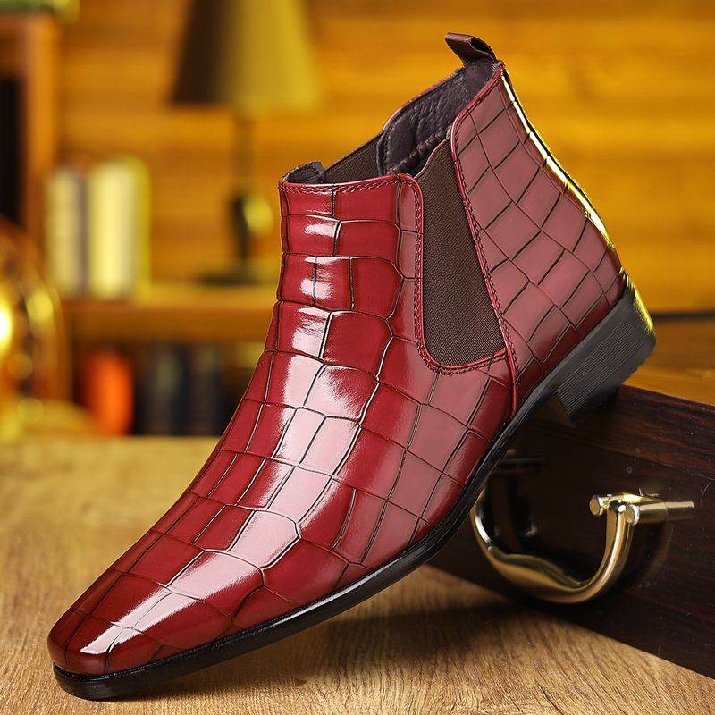 Men Casual Dress Boots Comfortable Oxfords Ankle Boots for Men_voghion.com