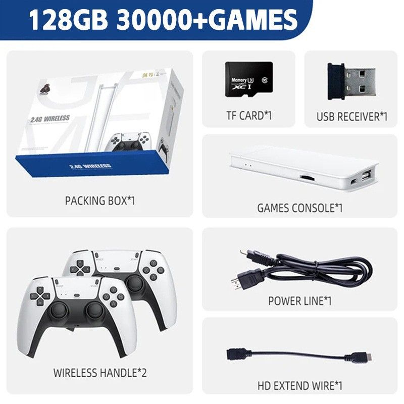 Video Game Consoles Game Console Wireless Handle Double HDMI High Definition Retro Arcade Game Console 4K Home Game Console_voghion.com