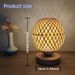 Kreative, kugelförmige Schreibtischlampe aus Bambusgeflecht mit USB-Stromversorgung, geeignet für Schlafzimmer und Arbeitszimmer_voghion.com
