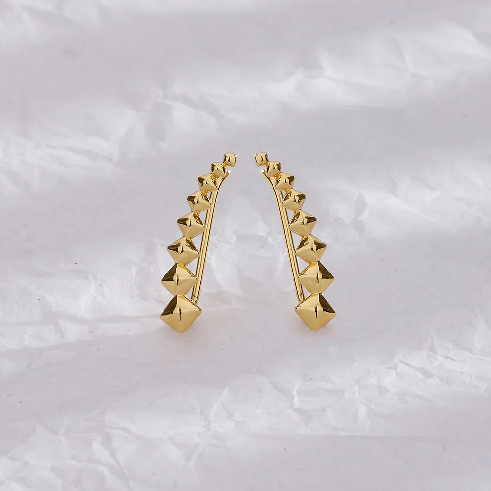 Gold VENUS Sier Color Rhombus Earrings for Women Girl Party Gift Korean Ins Geometric Jewelry Dropshipping_voghion.com