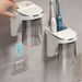 Holder No Drilling Toothbrush Mouthwash Cup Wall-Mounted Rack Bathroom Electric Family Set_voghion.com