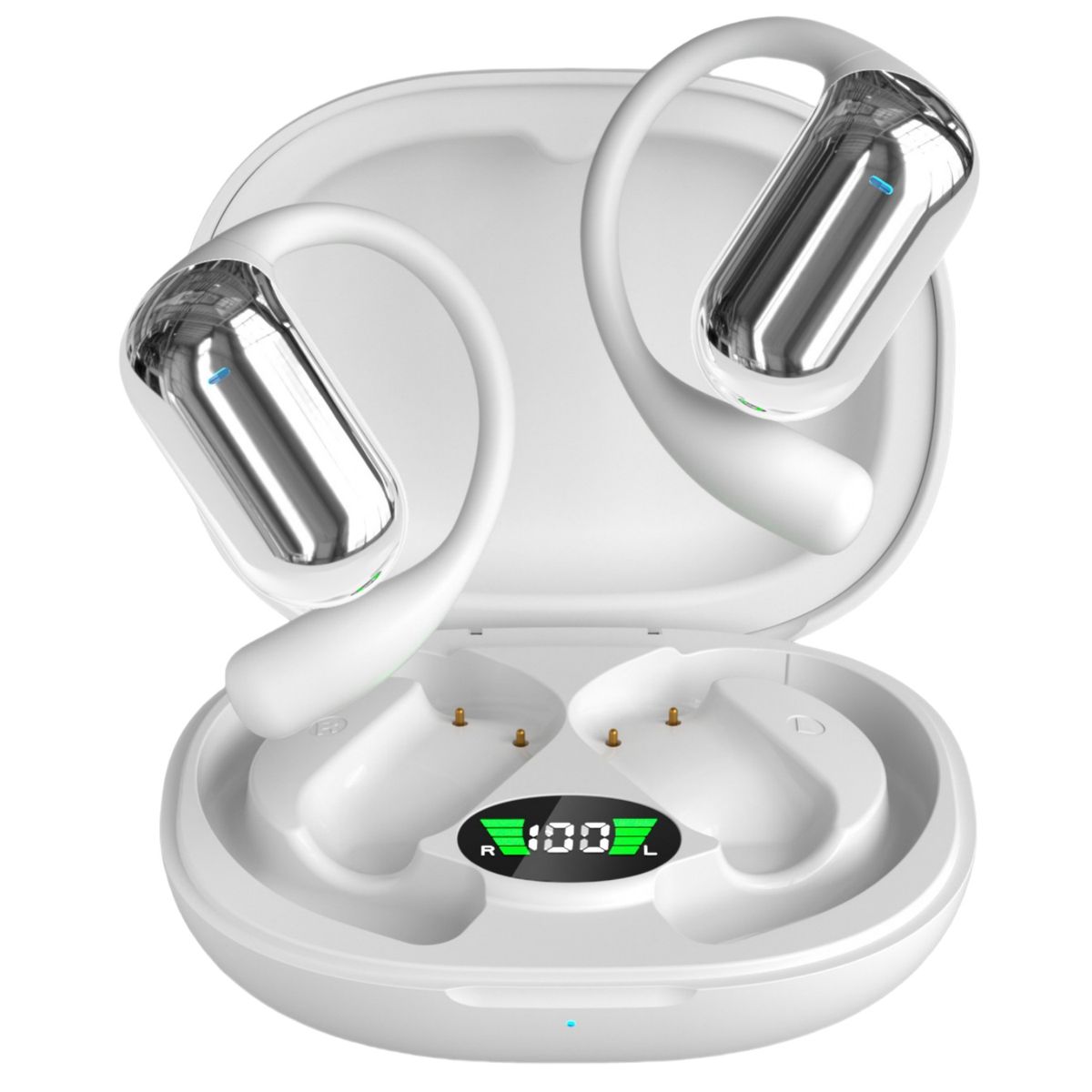 Cuffie sportive Bluetooth V5.4 a conduzione ossea wireless, batteria da 500 mAh, 50 ore di utilizzo_voghion.com