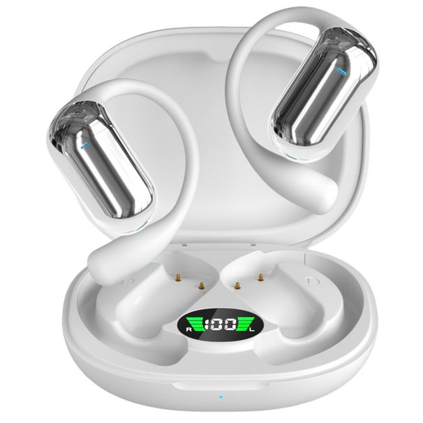 Cuffie sportive Bluetooth V5.4 a conduzione ossea wireless, batteria da 500 mAh, 50 ore di utilizzo_voghion.com