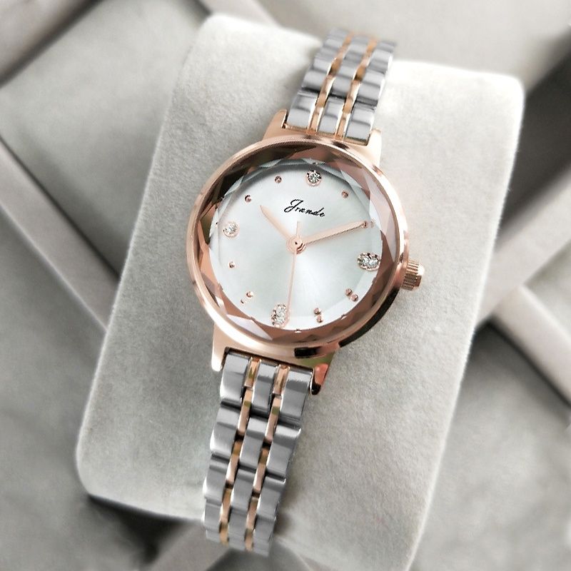 Orologi da polso da donna in acciaio inossidabile in oro rosa Orologi da polso da donna alla moda di lusso per ragazze Montre Dame_voghion.com