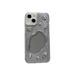 Mobile phone case gray pigment gemstone mirror suitable for iPhone 15 promax mobile phone case 14 Apple 13 glue 12 electroplated edge_voghion.com