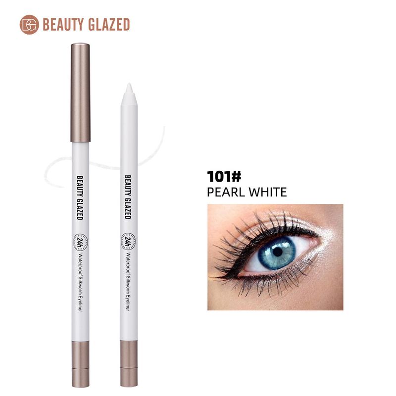BEAUTY GLAZED White Eyeliner Gel Long-lasting Smudge-proof Beginner Aegyo-sal Pen Makeup_voghion.com