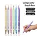 Dual Tip Calligraphy Brush Pens For Hand Lettering, Journaling & Art - Metallic Colors (6-Pack) - Soft Flexible Nib For Smooth Writing & Drawing_voghion.com
