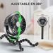 Portable Mini Handheld Stroller Cooling Fan Clip On Desk 3Mode USB Rechargeable_voghion.com