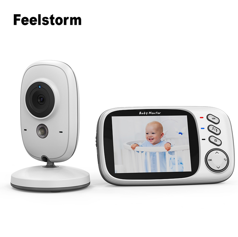 Monitor de mișcare pentru bebeluși PSVB603, monitor de temperatură, LCD de 3,2 inci, cameră cu vedere nocturnă în infraroșu, audio bidirecțional HD 320x240 pixeli, cameră de supraveghere de la distanță VOX_voghion.com
