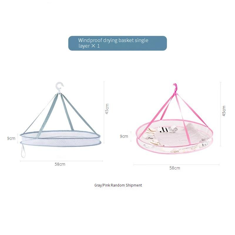 Foldable Laundry Drying Rack - Spacious Mesh Basket For Socks & Underwear (Lay-Flat Design Breathable & Quick-Dry) - Perfect For Delicates & Knitwear​_voghion.com