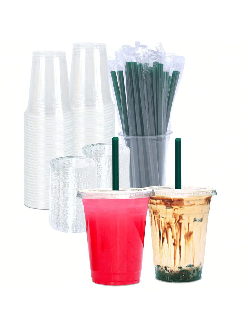 Wiederverwendbarer, stapelbarer Mehrzweckbecher für Cafés, Weihnachten, Geburtstagsfeiern, Lebensmittel und Getränke, transparenter Becher_voghion.com