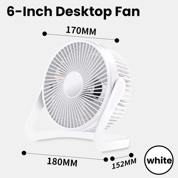 5/6/8 Zoll Mini USB Tischventilator Tragbarer kleiner leiser Tischlüfter_voghion.com