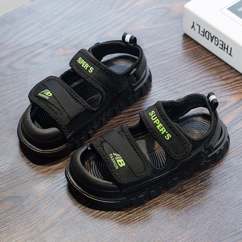 Children's 2024 New Velcro Boys' Beach Shoes Girls' Open Toe Sports Baby Soft Sole Sandals_voghion.com