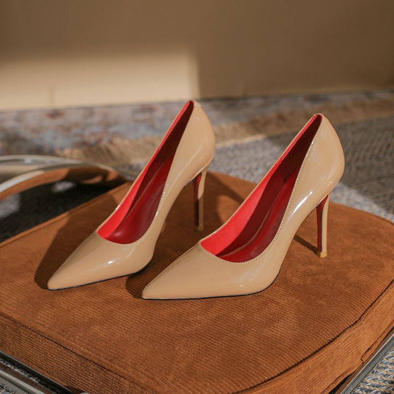 Frauen sexy spitz high heels neue patent leder flach mund stto einzigen bankett party arbeit formale schuhe_voghion.com