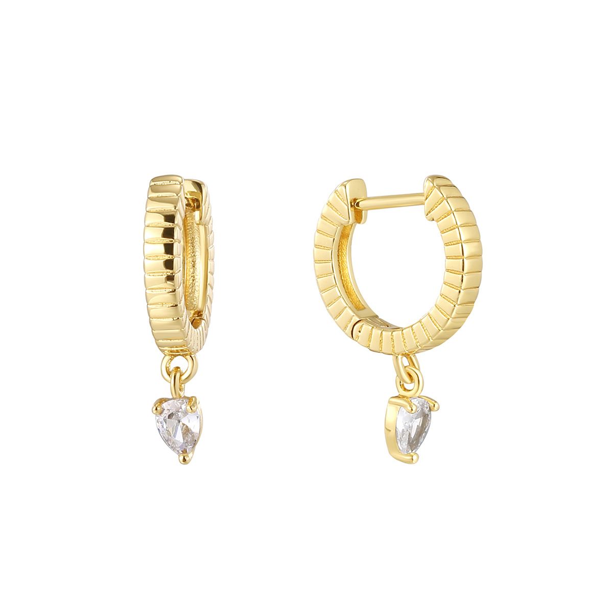 Gioielli e accessori Orecchini di design di alta qualità per le donne, esclusivi orecchini semplici con zirconi a forma di goccia_voghion.com