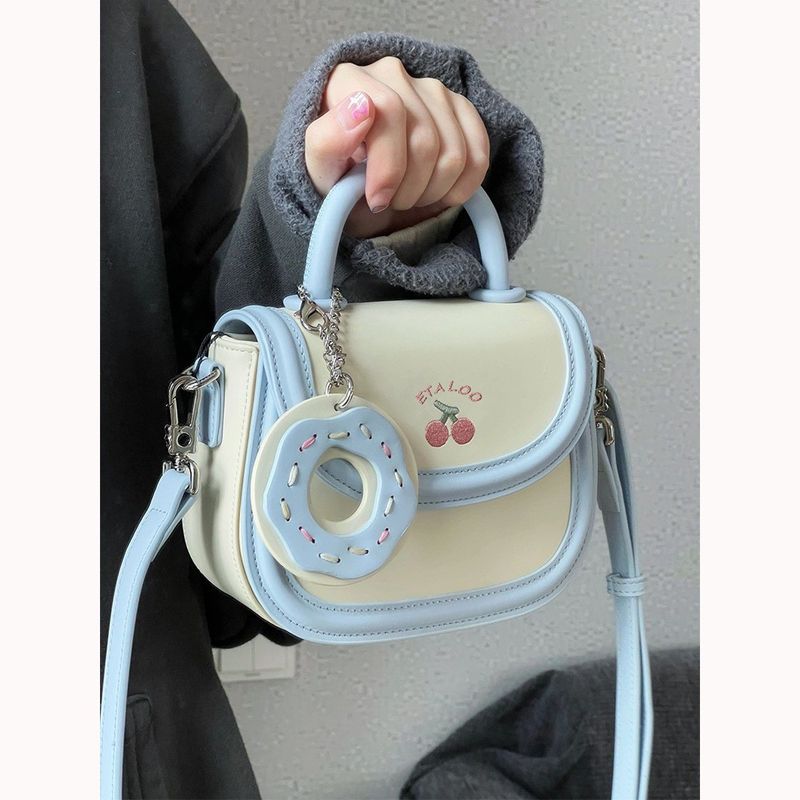 Borsa a tracolla da donna, modello Saddle Biscuit Beige, per la scuola media, alla moda, Hundred_voghion.com