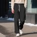 Men's Casual Knit Jogger Pants With Drawstring Waist - Stylish Solid Color & Jacquard Pattern For Autumn Winter_voghion.com