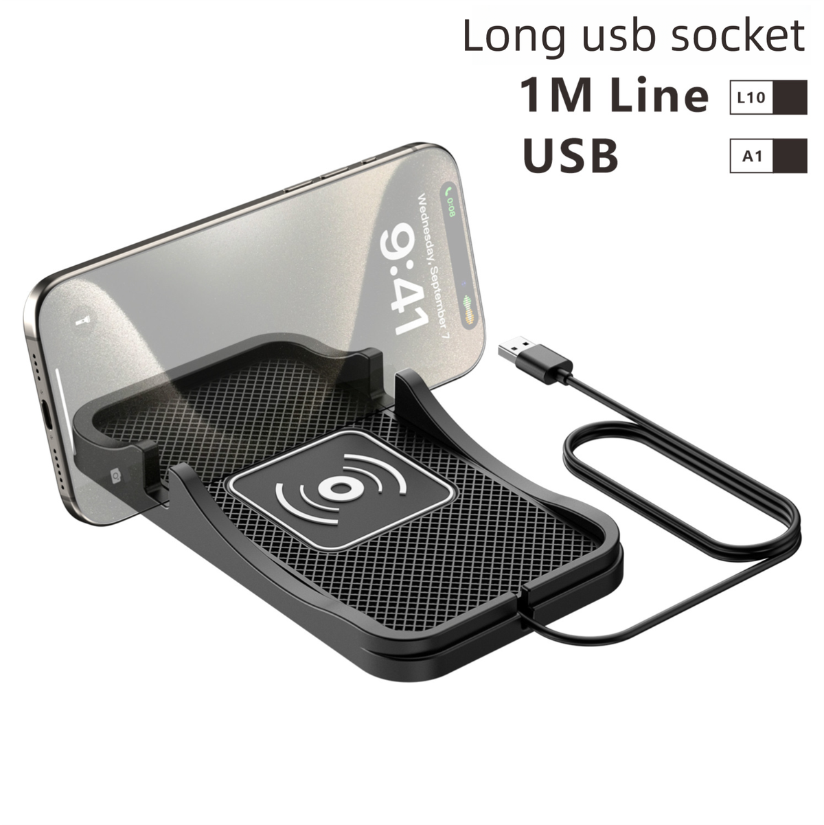 D7 Charger Dual-Use For Home And Car Navigation Model Anti-Slip Mat Modified With Wireless Charging_voghion.com