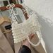 Bolso de hombro con cuentas estilo pequeño, fragante y de moda, estilo informal, de mano, con perlas, primavera 2024_voghion.com