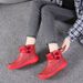 Women's lace-up front neutral low heel round toe ankle boots_voghion.com