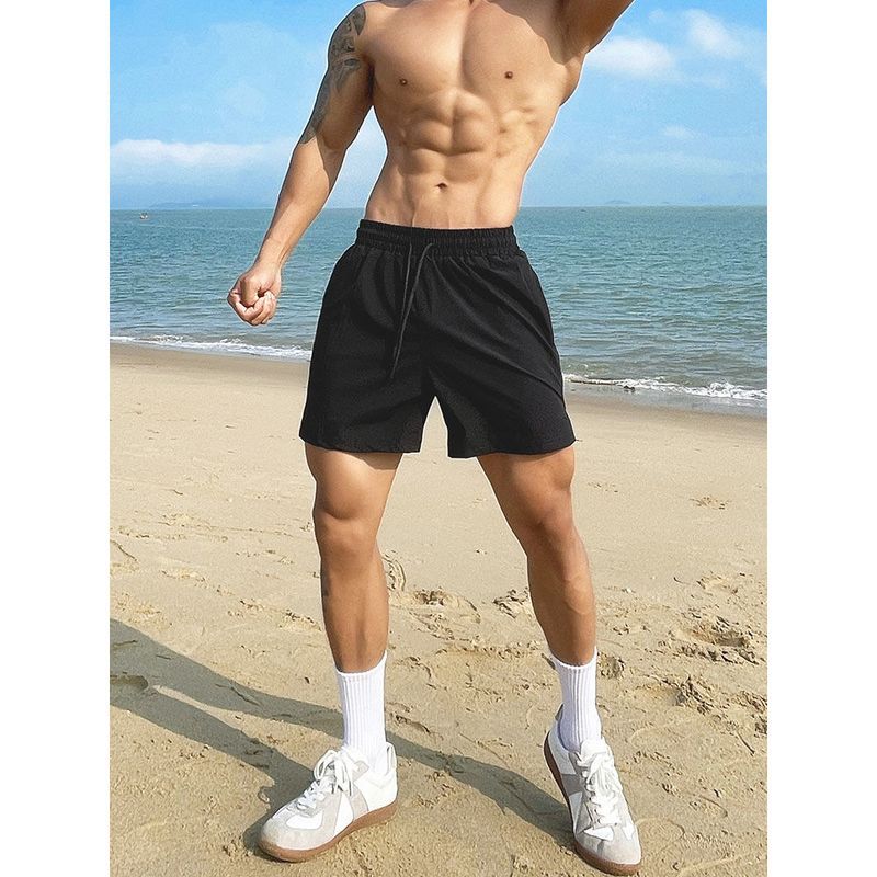 Breathable Thin Loose Comfortable Sports For Men Running Training Fitness Quick-Dry Three-Quarter Summer Casual Shorts_voghion.com
