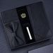 Set Of Five】Men's Business Formal 8cm Zipper Hand-tied Bow Tie Suit Square Handkerchief Cufflinks_voghion.com
