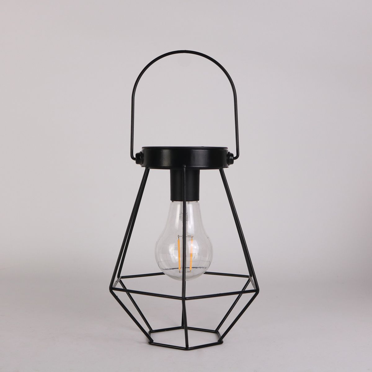 Solar-Gartenlaternen – Hänge- und Bodendekoleuchten für den Außenbereich für Terrasse, Hof, Weg (Warmweiß, Eisenrahmen)_voghion.com