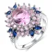 2025 nuovi arrivi moda vero solido sterling colore donne AAA multicolore zircone gioielli blu padiglione fiore anello argento matrimonio regalo_voghion.com