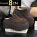 Brand Thick Bottom Toe Cap Fur Semi-Slipper Women 2025 New Arrival Spring And Autumn Outer Wear Height Increasing_voghion.com