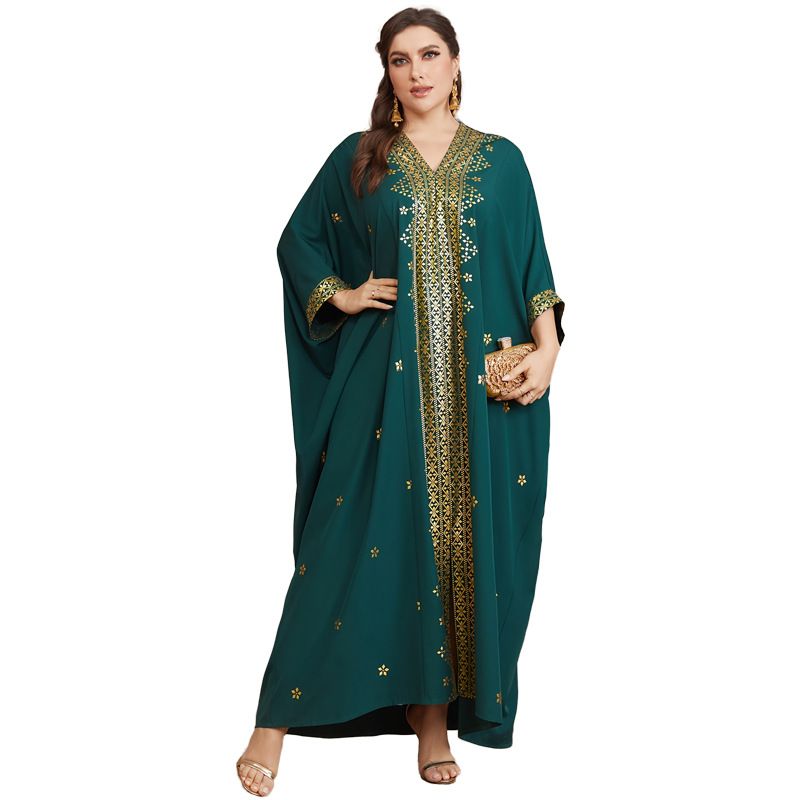 Women's Clothing Middle East Arab Long Sleeved Robe Dress_voghion.com