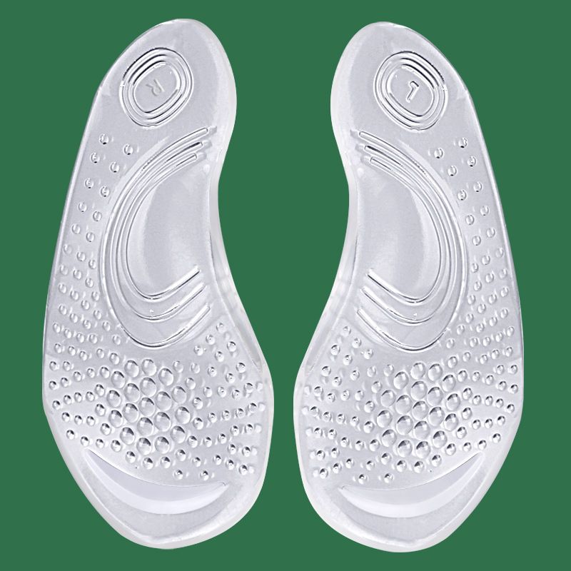 Suitable For All Seasons Arch Support For Men And Women, Particle Anti-Slip Shock Absorption Soft Sole Flat Feet Half Insoles_voghion.com