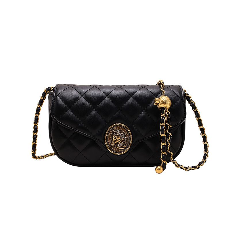 Lingge-Bolso de hombro con cadena para mujer, nueva moda, diseño de nicho, cuadrado pequeño, bandolera de estilo occidental de alta gama, 2023_voghion.com