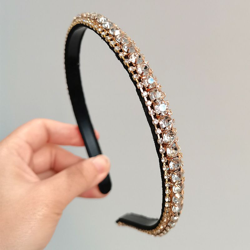 Light Luxury Baroque With Simple Temperament And Versatile Hair Accessories. Full Water Diamond Fine Headband For Women_voghion.com