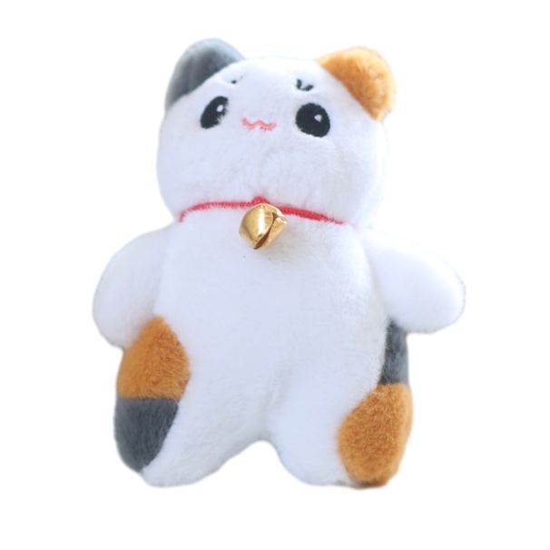 Plush Bell Cute Cat Pendant Toy Keychain With Whitegreybrown_voghion.com