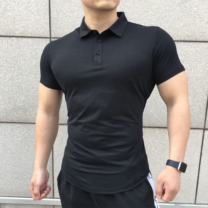 Fiess Running Training Rundhals-Sport-Poloshirts_voghion.com