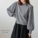 Women's Long Sleeve Thermal T-Shirt – Soft Rabbit Wool Blend For Layering (Grey, Round Neck, Textured Fabric, One Size Fits Most)_voghion.com
