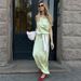 Women's Clothing 2024 summer and autumn women's clothing temperament satin sleeveless vest long skirt half skirt suit two-piece suit_voghion.com