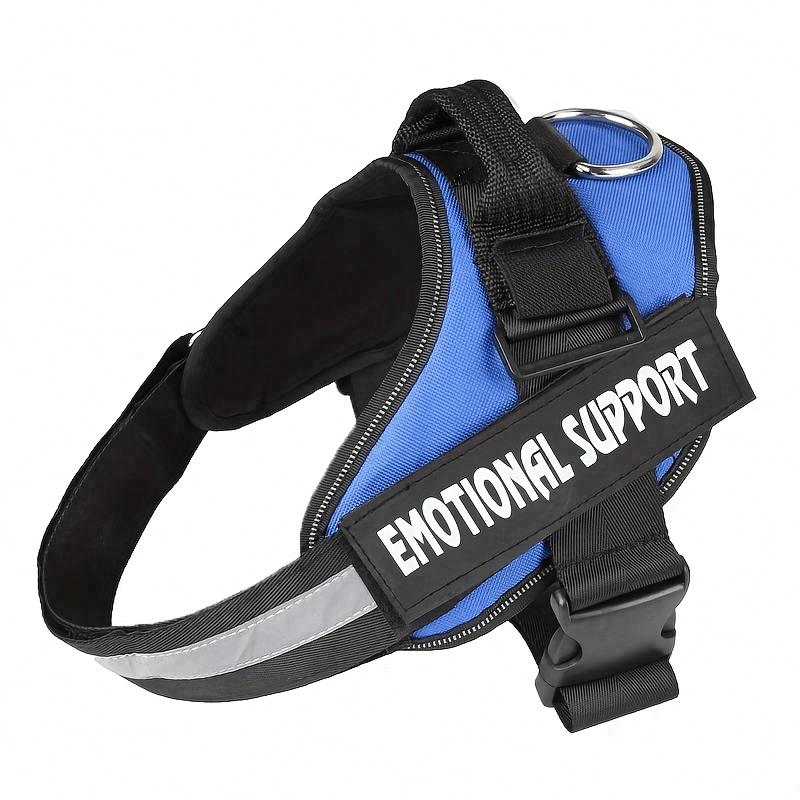 Arnés tipo chaleco para perros de servicio, cómodo chaleco acolchado de entrenamiento con parches._voghion.com